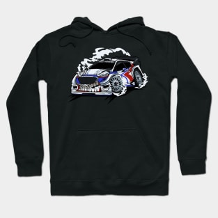 WHITE MONSTER RALLY CAR Hoodie